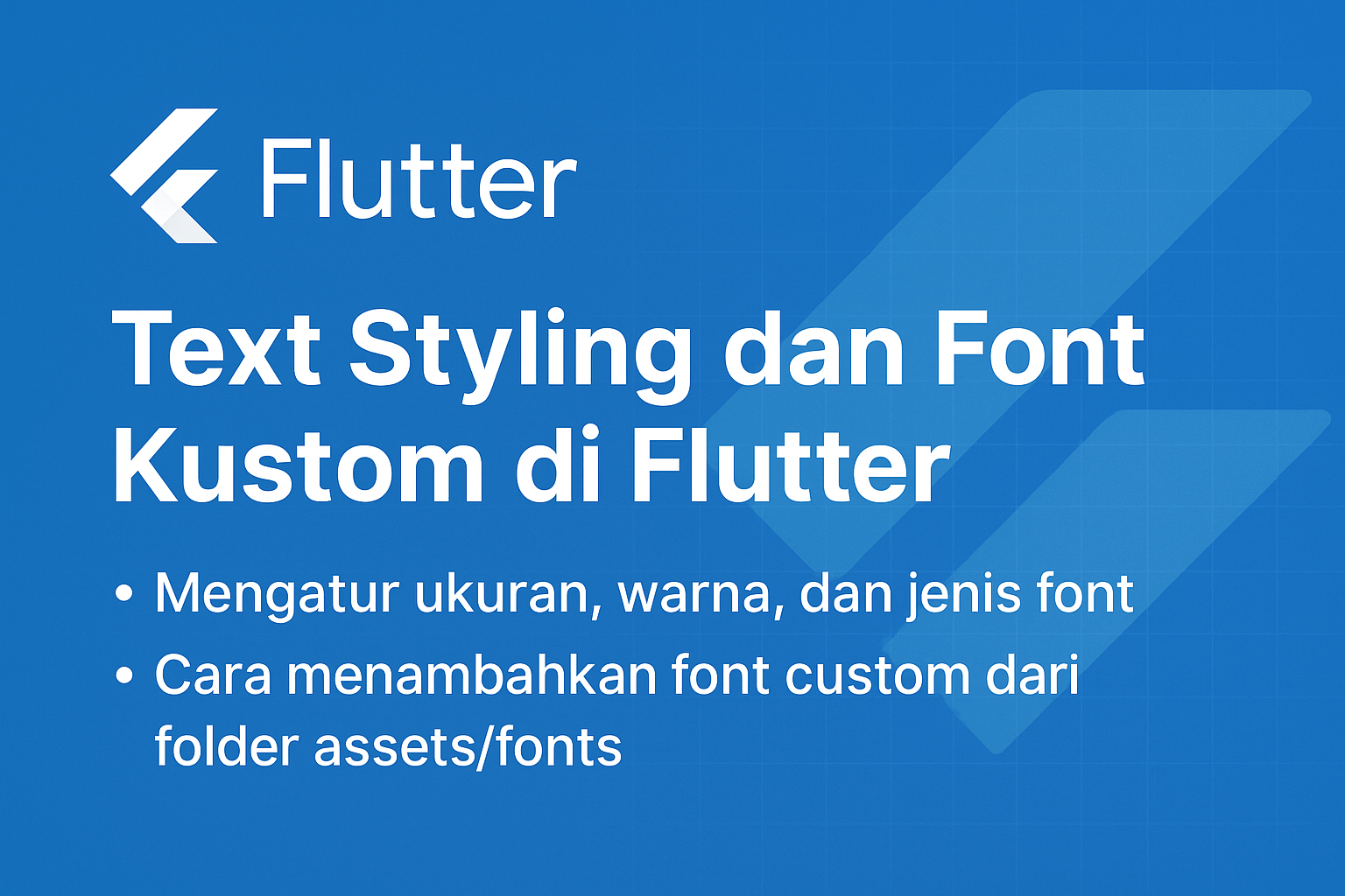 Text Styling dan Font Kustom di Flutter