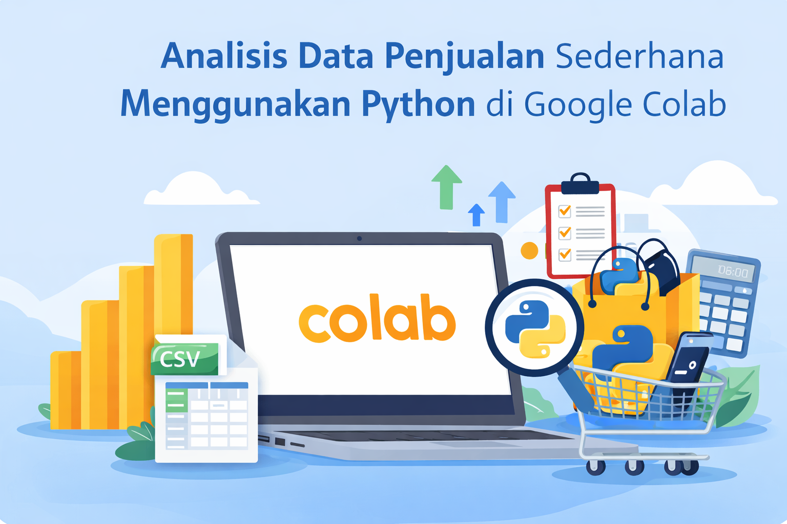 Analisis Data Penjualan Sederhana Menggunakan Python di Google Colab (Tutorial Lengkap untuk Pemula)