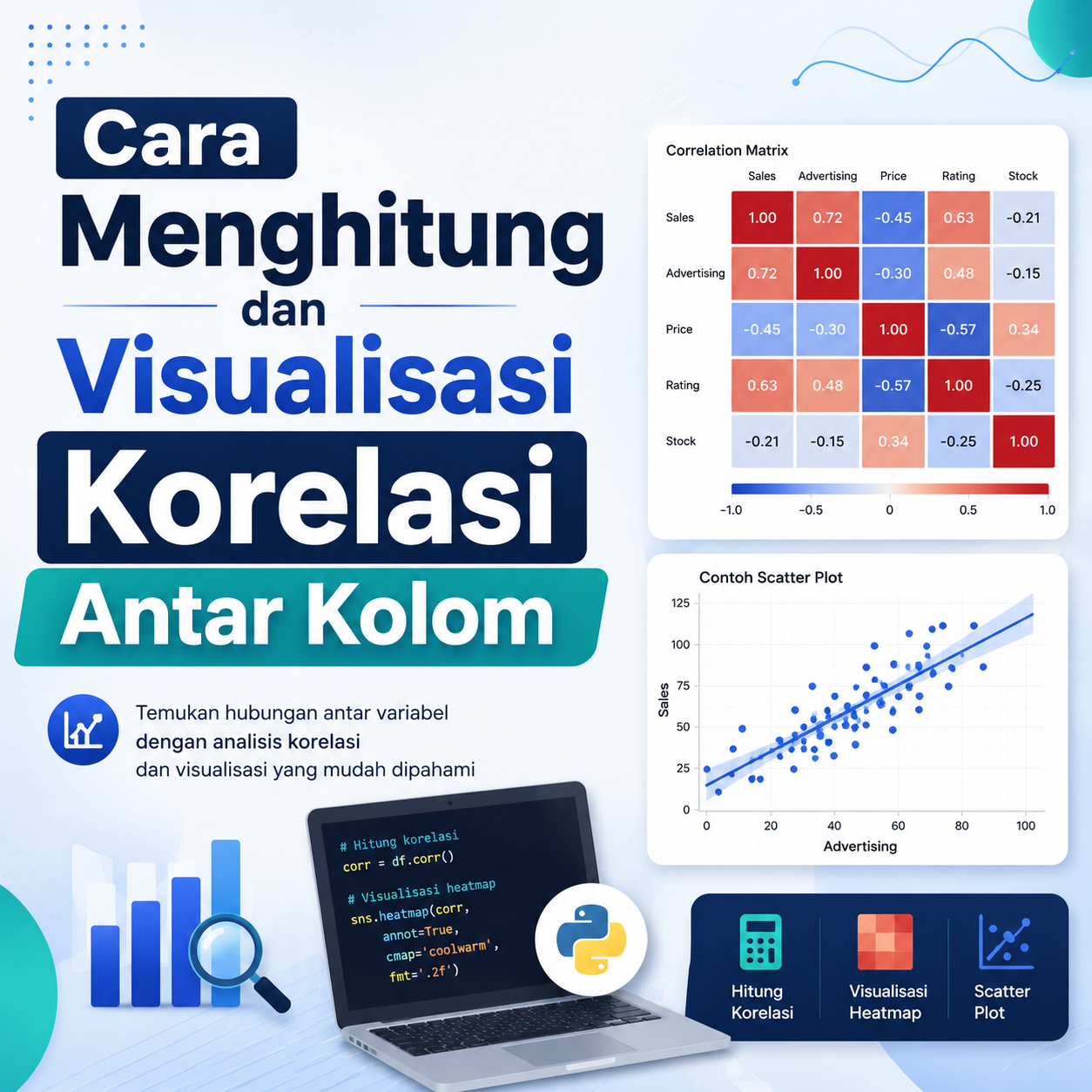 Cara Menghitung dan Visualisasi Korelasi Antar Kolom