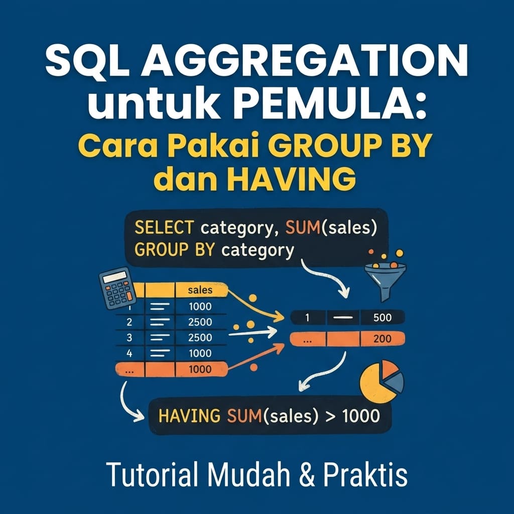 SQL Aggregation untuk Pemula: Cara Pakai GROUP BY dan HAVING