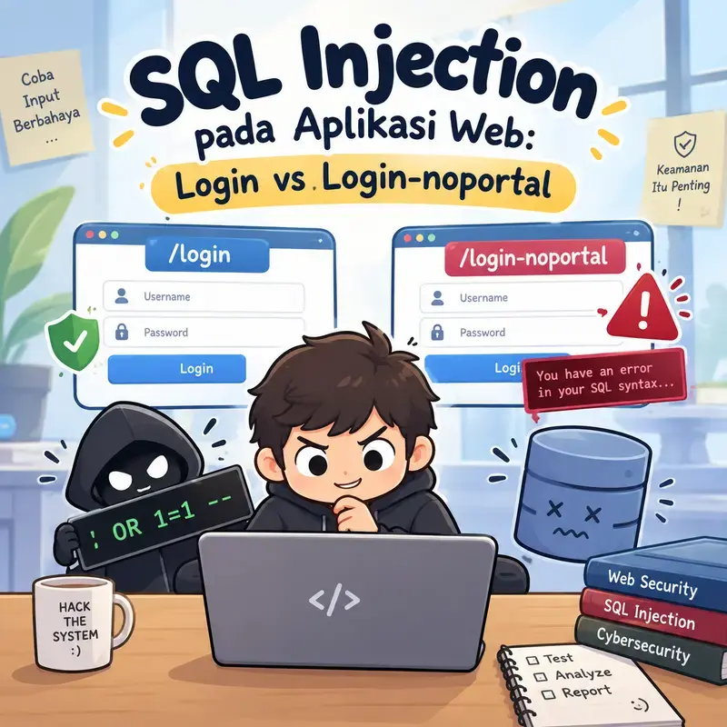SQL Injection Aplikasi Web: Login vs Login-noportal