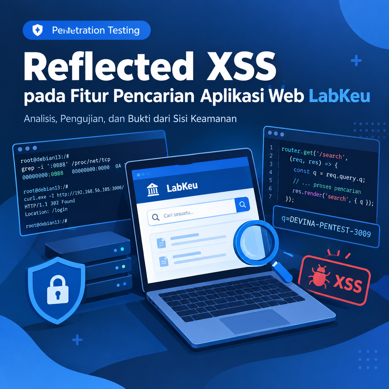 Reflected XSS pada Fitur Pencarian Aplikasi Web LabKeu